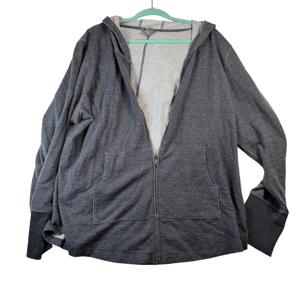 Naturals Reflections Women's‎ Gray Full Zip Hoodie Sweatshirt 2X Athleisure